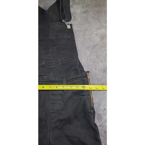 Levi’s Denim Overalls Women’s Sz 25 Skinny Black Grunge Goth Punk Farm Girl C26 - Picture 4 of 12